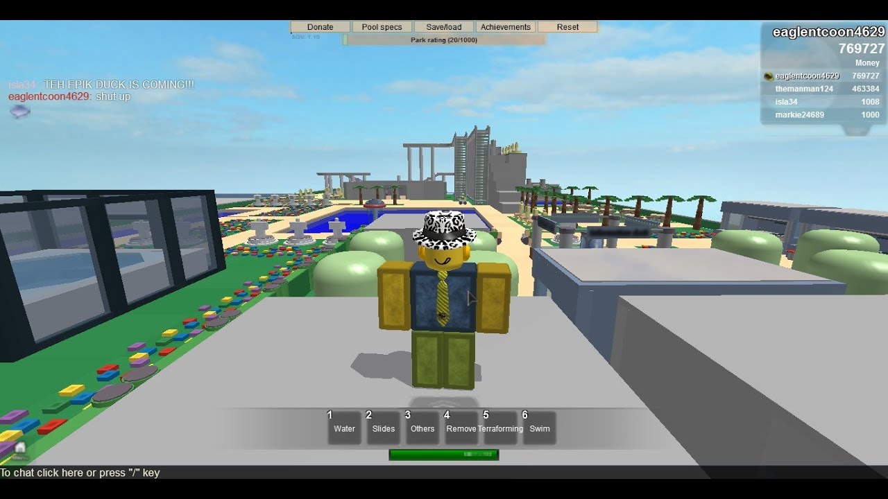 Water Park Tycoon Roblox Youtube Miamifasr - pool tycoon roblox